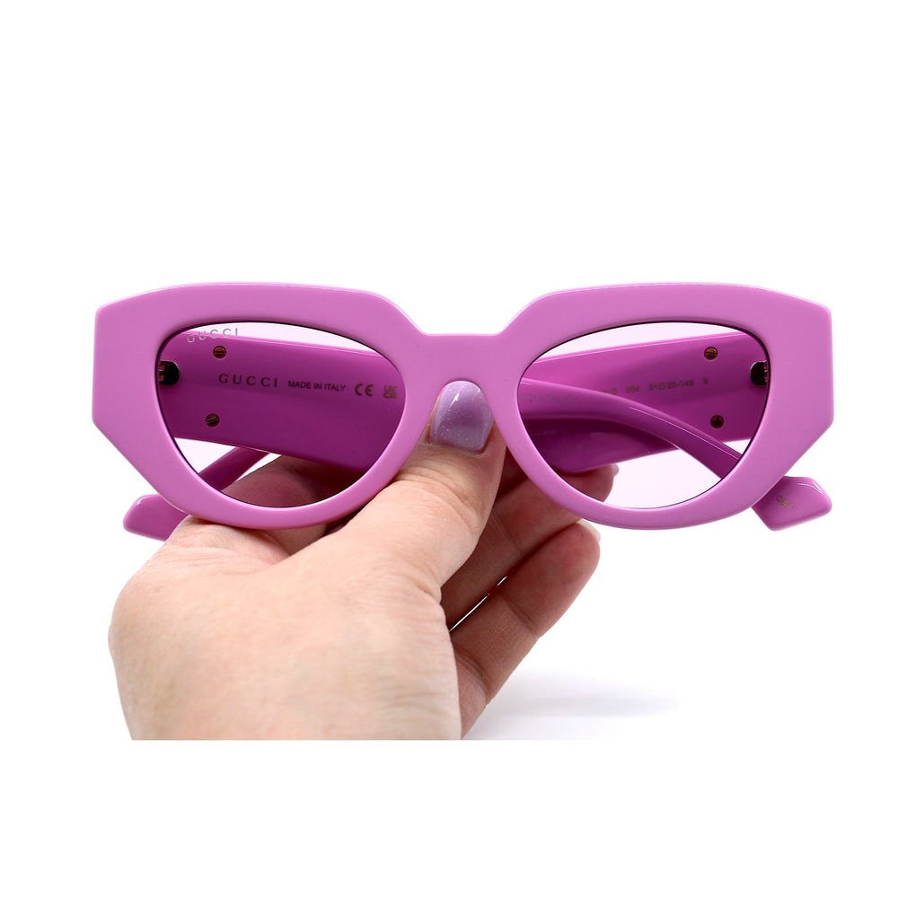 GUCCI GG1421S 004 PINK LIGHT VIOLET AUTHENTIC SUNGLASSES - Picture 13 of 14
